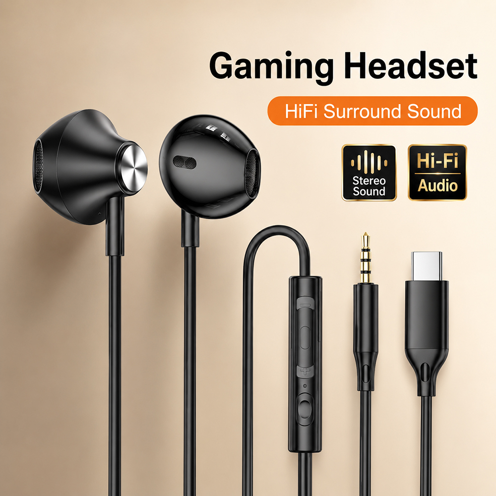Tablet Gaming Accessories - Fones de ouvido surround hifi, som