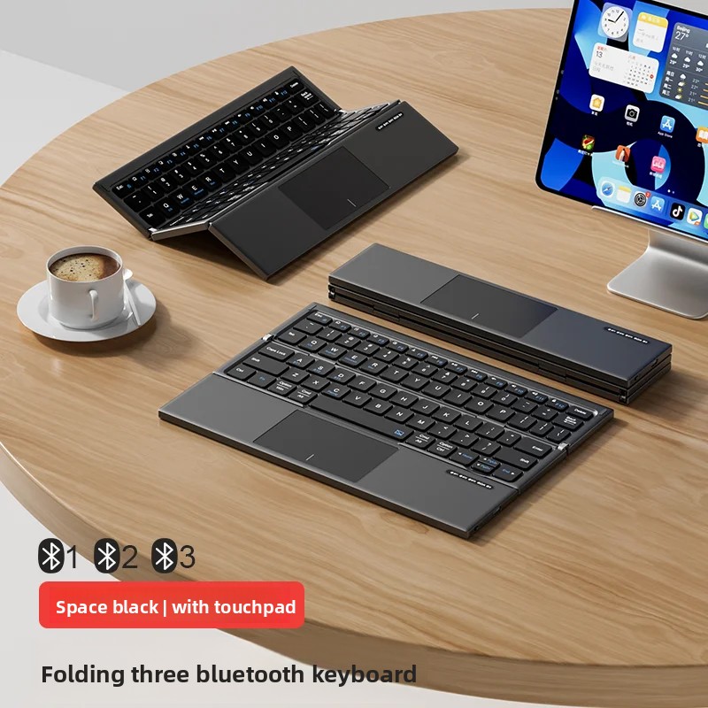 Tablet Accessories Gifts - Teclado para Tablet Triplo Dobrável com