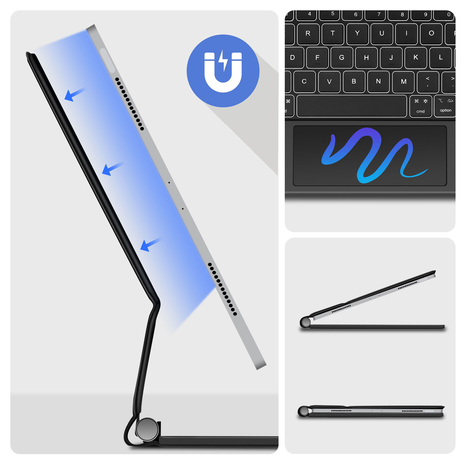 Goojodoq teclado mágico para i - Tablet Accessories Choice Store avaliação e preço
