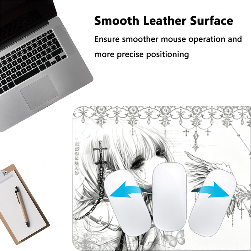 Mousepad de Couro Preto e Bran - Tablet With All Accessories avaliação e preço